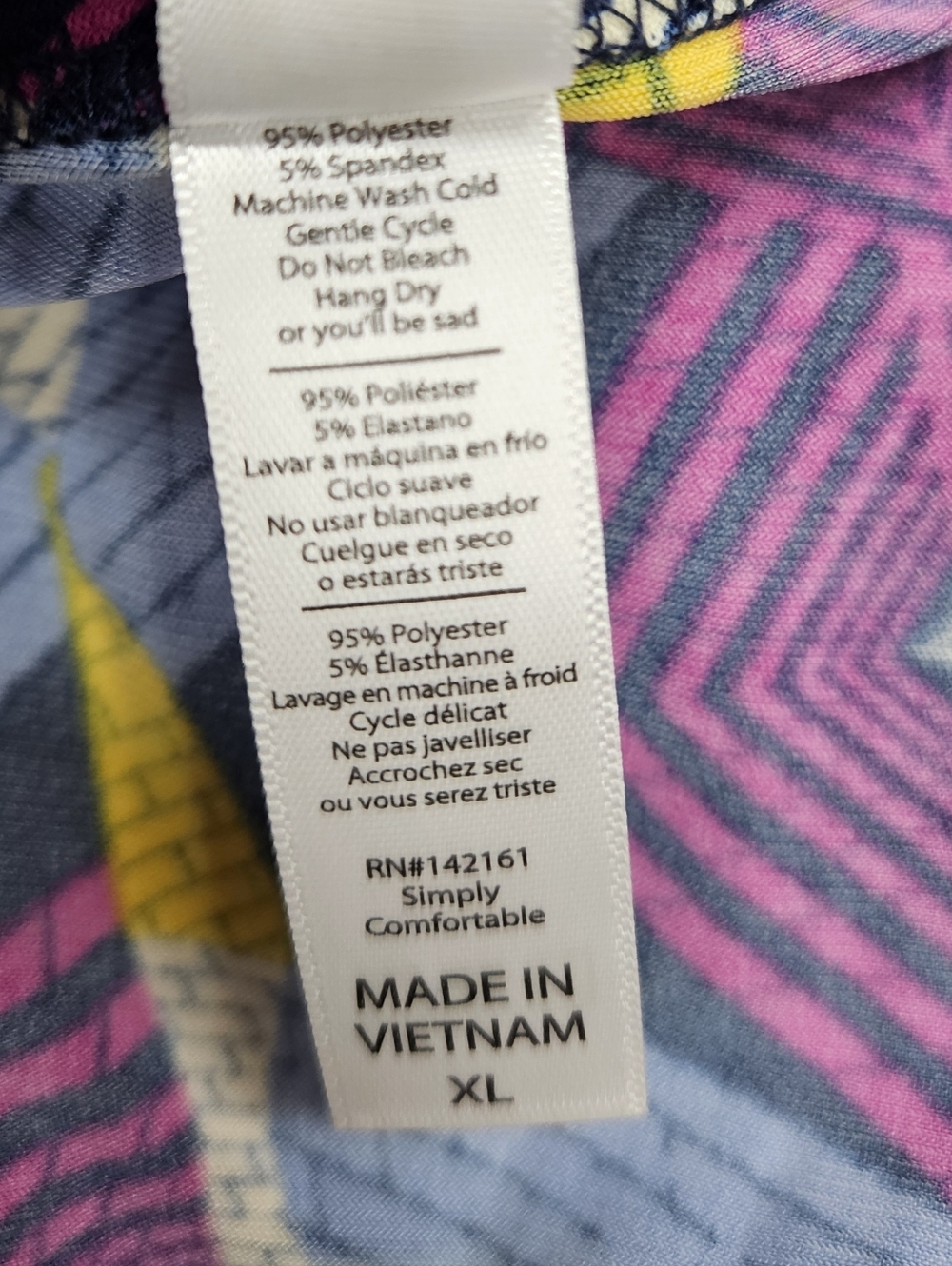 LuLaRoe Classic T Blouse XL Geometric - Picture 6 of 7